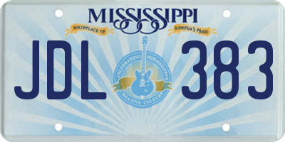 MS license plate JDL383