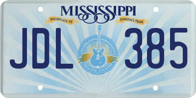 MS license plate JDL385