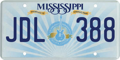 MS license plate JDL388