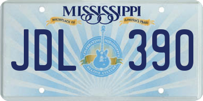 MS license plate JDL390