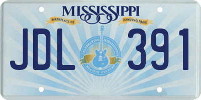MS license plate JDL391