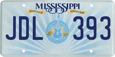MS license plate JDL393