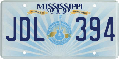 MS license plate JDL394