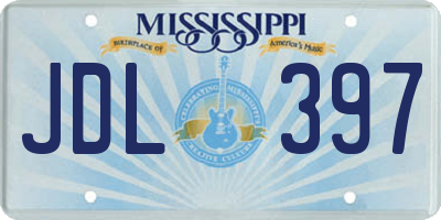 MS license plate JDL397
