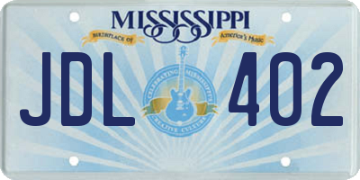 MS license plate JDL402