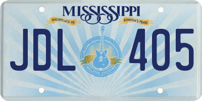 MS license plate JDL405