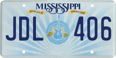 MS license plate JDL406