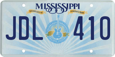 MS license plate JDL410