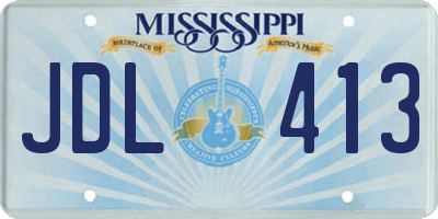 MS license plate JDL413