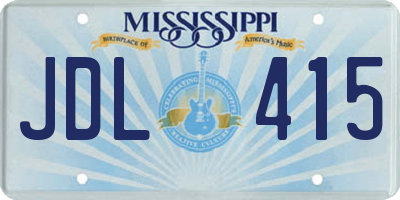 MS license plate JDL415