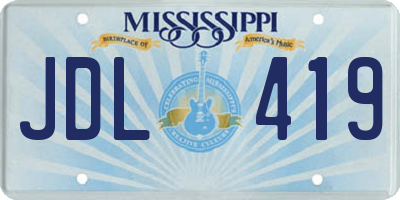 MS license plate JDL419