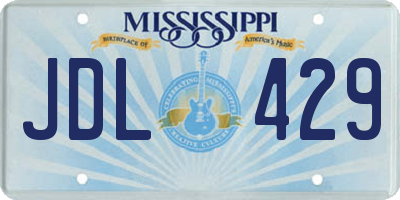 MS license plate JDL429