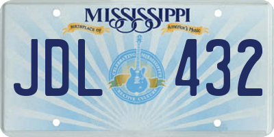 MS license plate JDL432