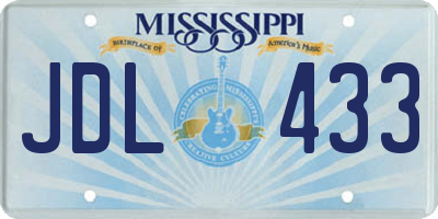 MS license plate JDL433