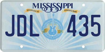 MS license plate JDL435