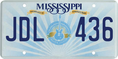 MS license plate JDL436