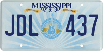 MS license plate JDL437