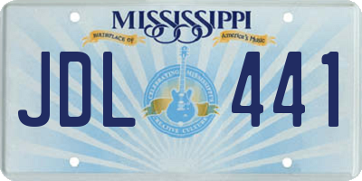 MS license plate JDL441
