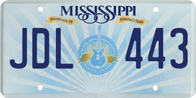 MS license plate JDL443