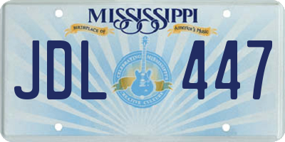 MS license plate JDL447