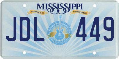 MS license plate JDL449