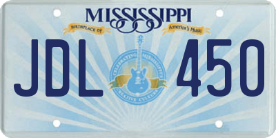 MS license plate JDL450