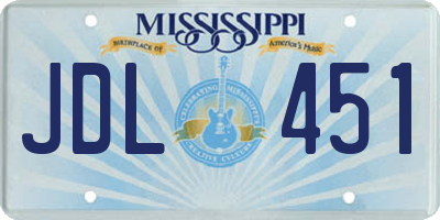 MS license plate JDL451