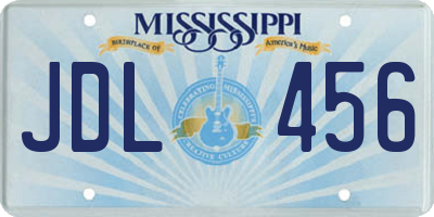 MS license plate JDL456