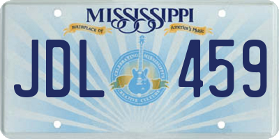 MS license plate JDL459
