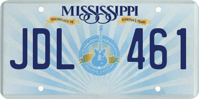 MS license plate JDL461