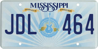 MS license plate JDL464