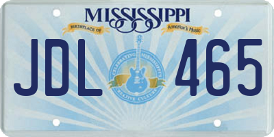 MS license plate JDL465
