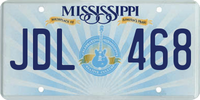 MS license plate JDL468