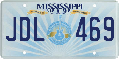 MS license plate JDL469