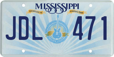 MS license plate JDL471