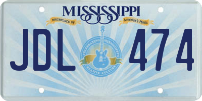 MS license plate JDL474