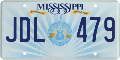 MS license plate JDL479