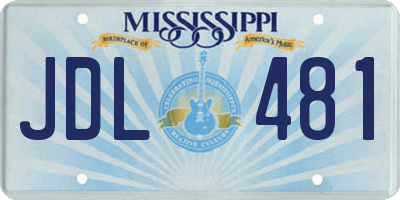 MS license plate JDL481
