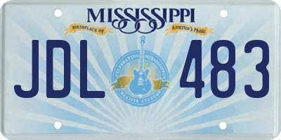 MS license plate JDL483