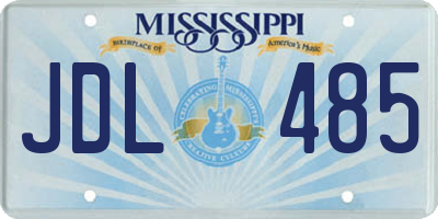MS license plate JDL485