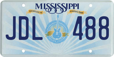 MS license plate JDL488
