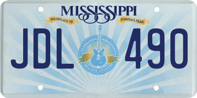 MS license plate JDL490
