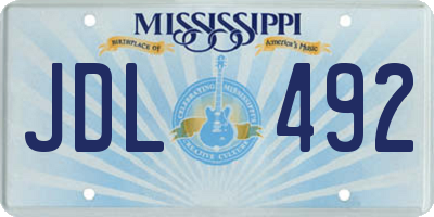 MS license plate JDL492