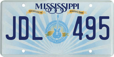 MS license plate JDL495