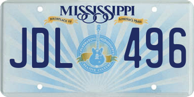 MS license plate JDL496