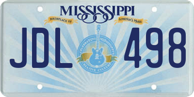 MS license plate JDL498