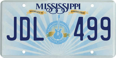 MS license plate JDL499