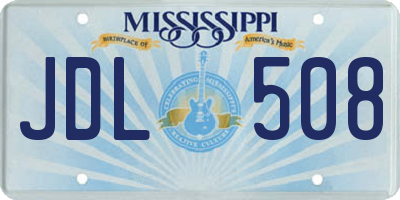 MS license plate JDL508