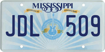 MS license plate JDL509