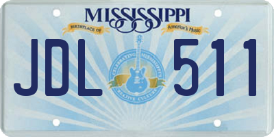 MS license plate JDL511